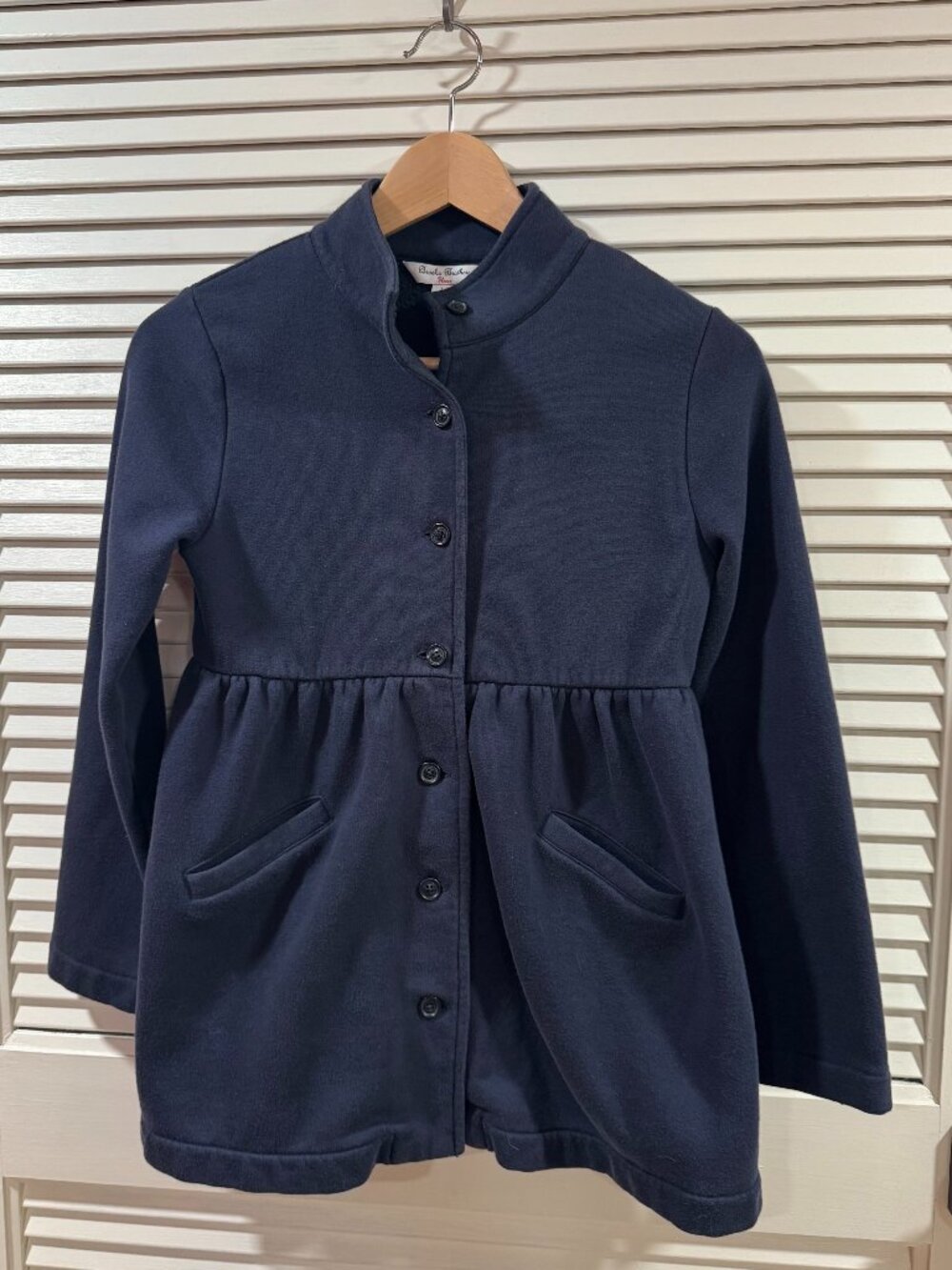 Brooks Brothers Girls Navy Fleece Empire Waist Jacket Cardigan Size Large